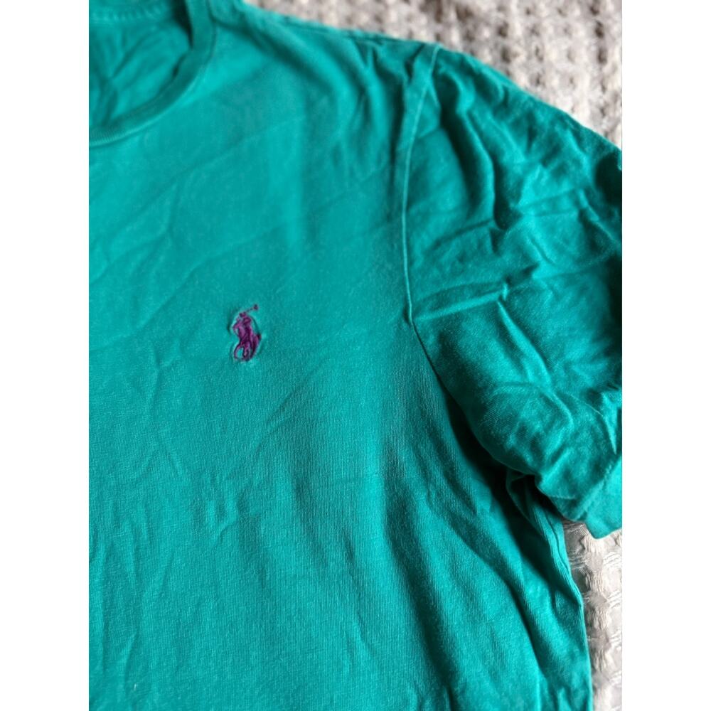 Vintage Ralph Lauren Polo 100% Cotton Teal Tee